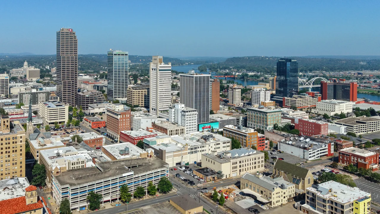 Skyline de Little Rock (vista aérea) (Arkansas)