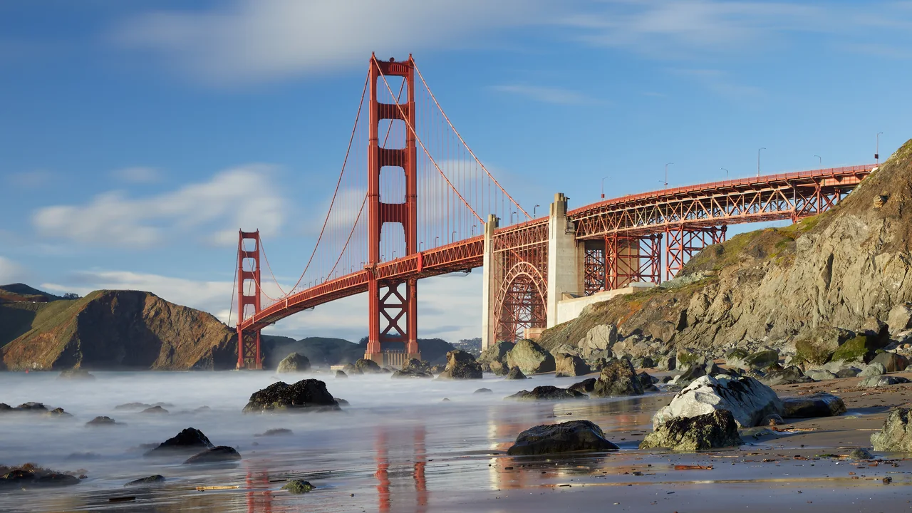 Puente Golden Gate desde Marshall's Beach, San Francisco (California)