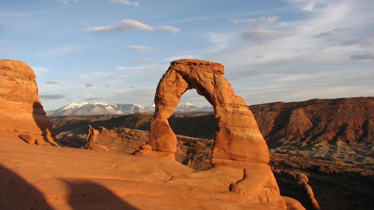 Delicate Arch al atardecer, Parque Nacional Arches (Utah)